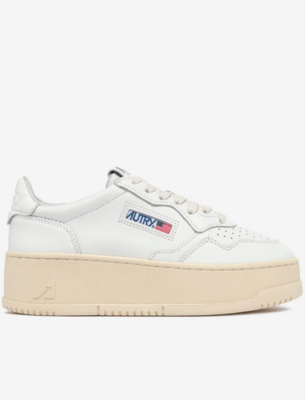 W Medalist Plataforma Low piel bianca PTLW-LL15